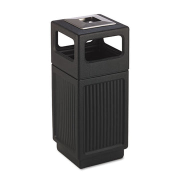 Safco® Canmeleon Ash-trash Receptacle, Square, Polyethylene, 15 Gal, Textured Black freeshipping - TVN Wholesale